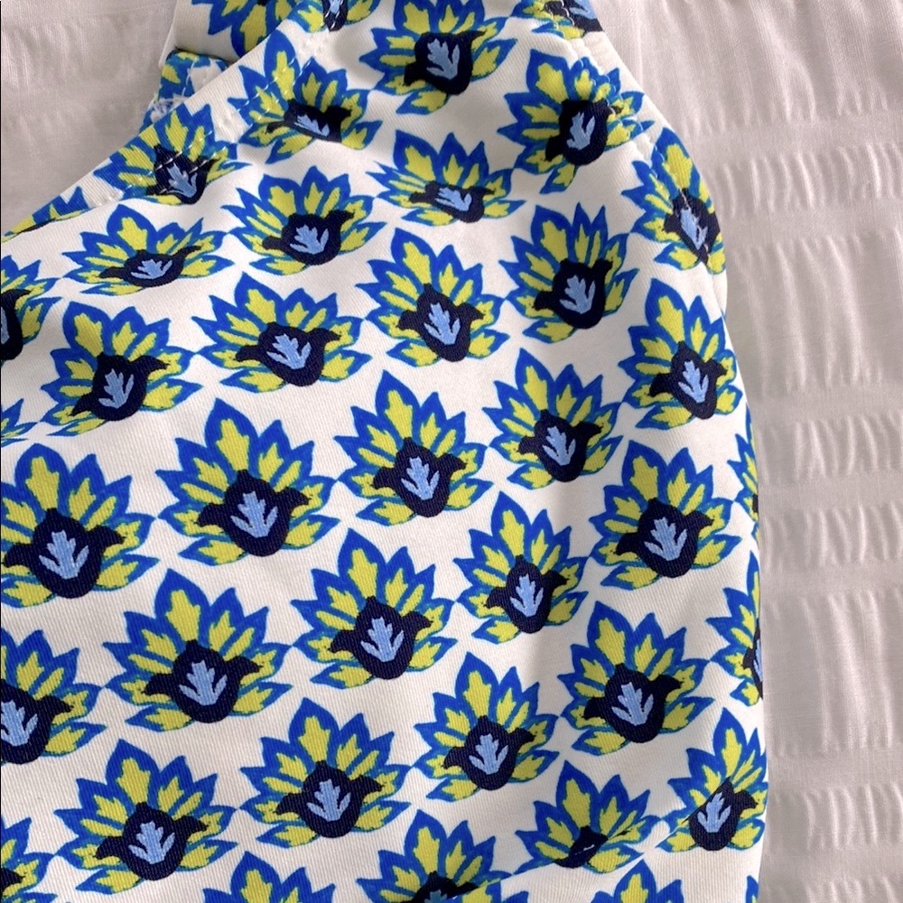 Coco Reef Blue Ruched Tie Front Crop Tank Top - Picture 4 of 13